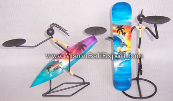 Bali gift surf board miniature in airbrush art