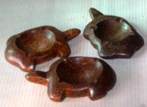 turtle coconut ashtray crafts without cap