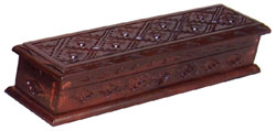 pancil box made of wooden with Bali carving