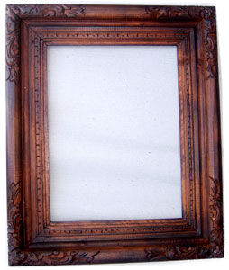 Bali mirror frame with Bali carving