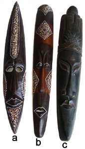 Bali wooden mask carving