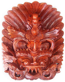Bali carving mask wallplaque