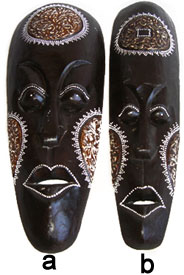 Bali wooden mask carving 
