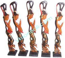 Suryak abstract primitive statue made of wooden